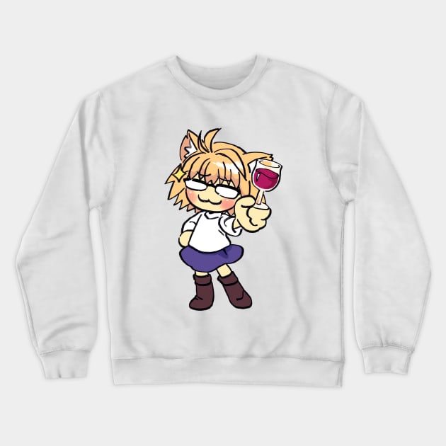 Mudwizard draws the classy smug neco arc / Tsukihime Crewneck Sweatshirt by mudwizard